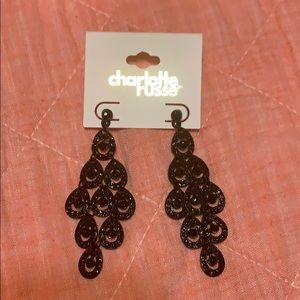 Charlotte Russe Black Dangly Earrings